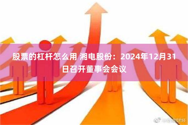 股票的杠杆怎么用 湘电股份：2024年12月31日召开董事会会议